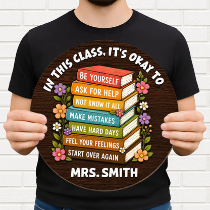 Wood Sign detail view for Teacher