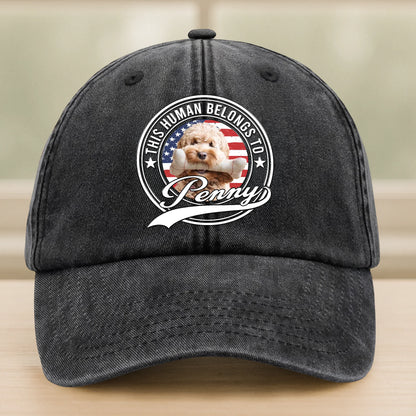 Custom Pet Photo Denim Hat for Mom with personalized design details for meaningful gifting