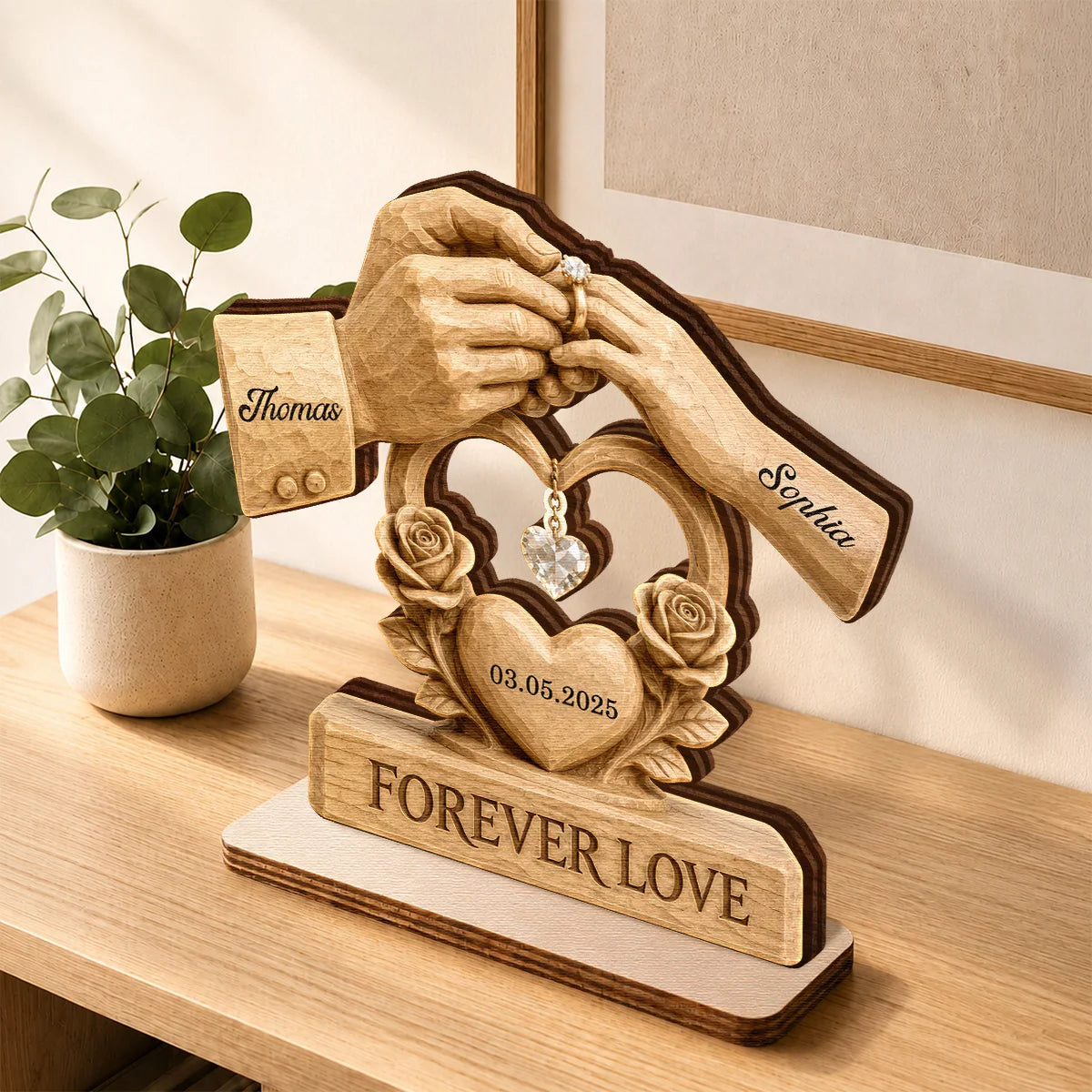 Plaque gift-ready design for Couples