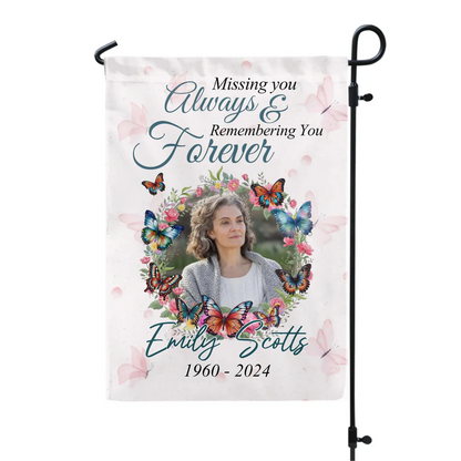 Personalized Memorial Garden Flag personalization view for Family
