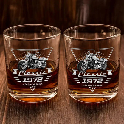 Custom Classic Car Whiskey Glass personalization view for Dad