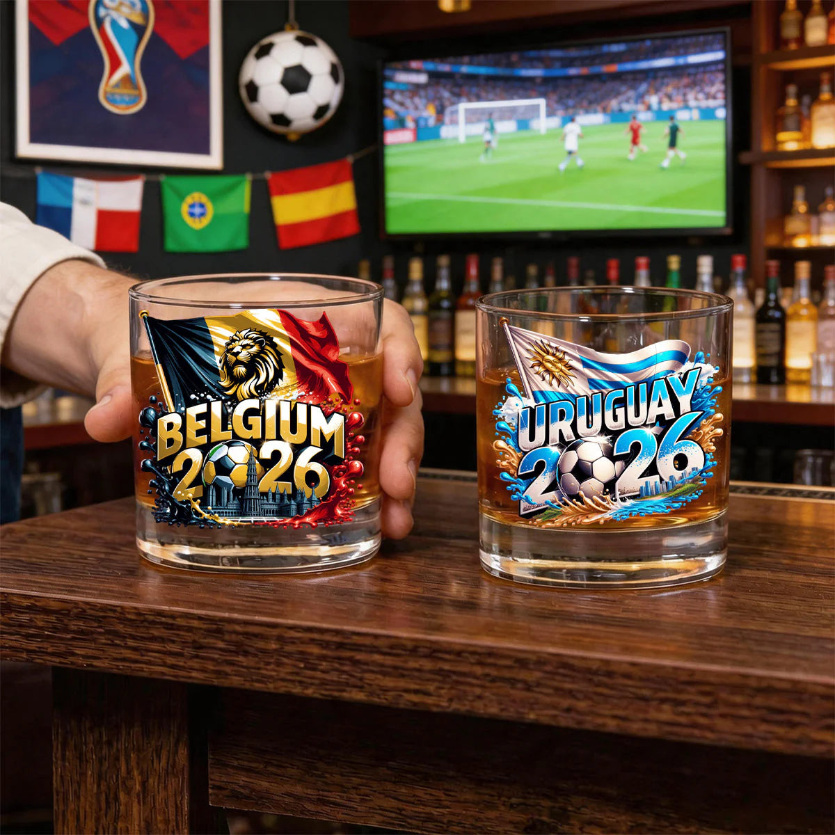 Tumbler material and size view - Custom Soccer Fan Gift