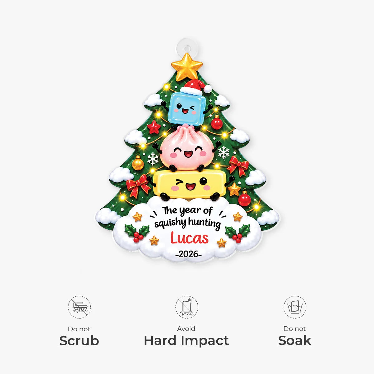 The Year Of Squishy Hunting Personalized Acrylic Ornament - Christmas Gift for Kids