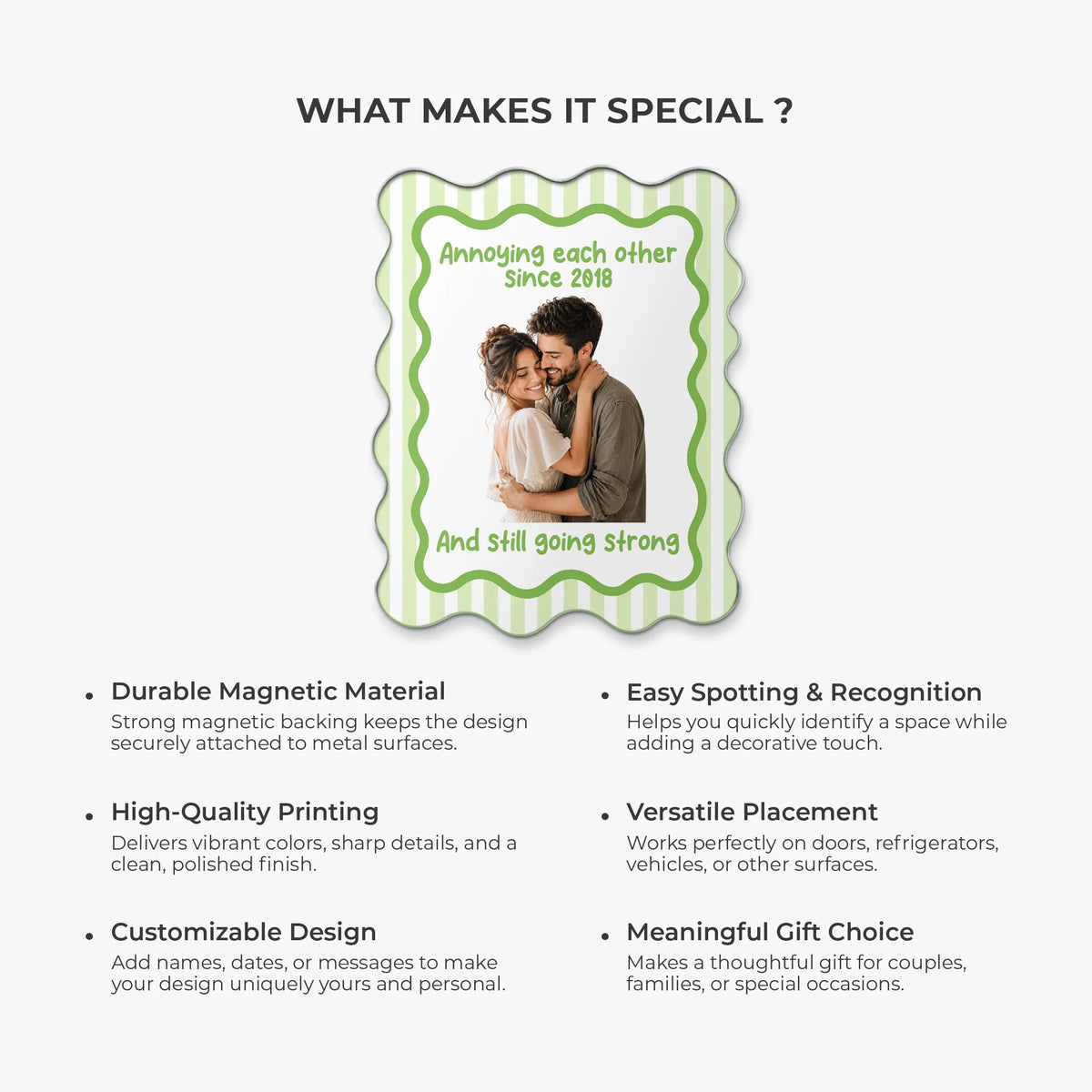 "Annoying Each Other Since" Custom Photo Acrylic Magnet - Personalized Anniversary Gift for Couples