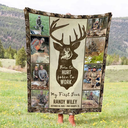 Personalized Hunting Blanket personalization view for Dad
