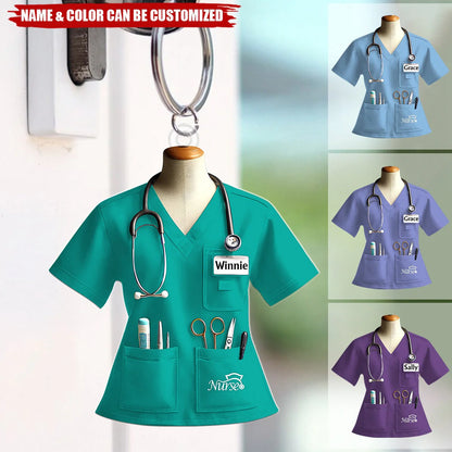 Custom Nurse Uniform Keychain personalization view for Nurse