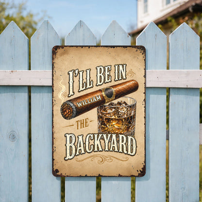 Metal Sign material and size view - Personalized Man Cave Sign