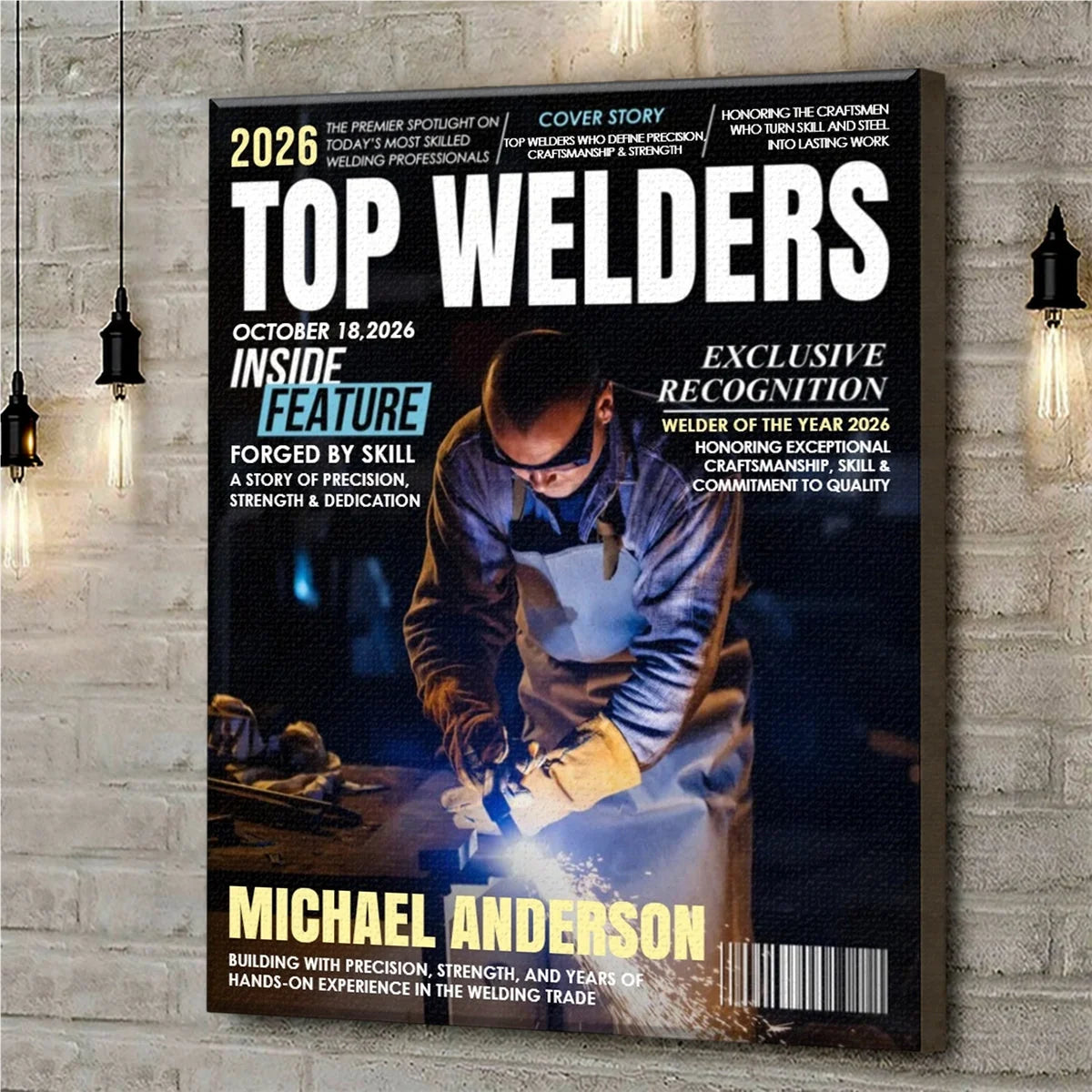"Top Welders" Cover Personalized Photo Canvas / Poster - Custom Gift for Coworkers