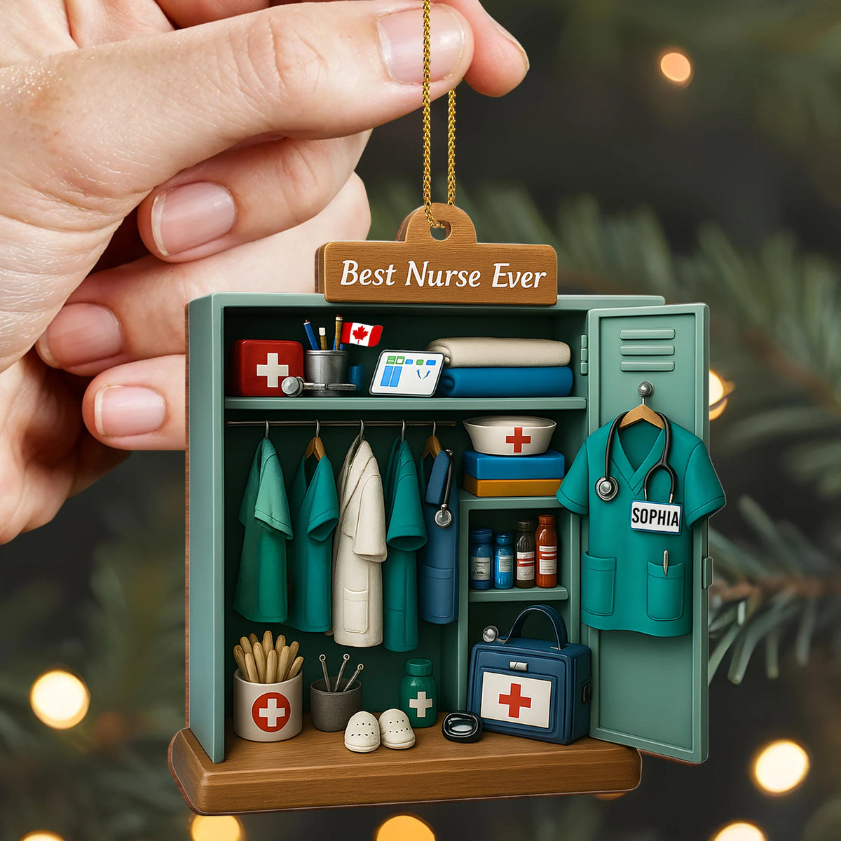 Best Nurse Ever With Medical Uniform and Supplies