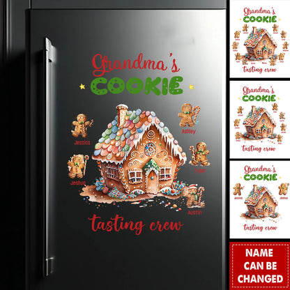 Grandma's Cookie Tasting Crew Custom Christmas Decal personalization view for Grandma