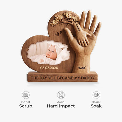 The Day You Became Custom Acrylic Plaque - Personalized Gift for New Parents