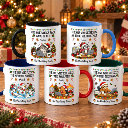 Funny Team Roles Personalized Mug - Custom Christmas Office Gift for Coworker and Boss