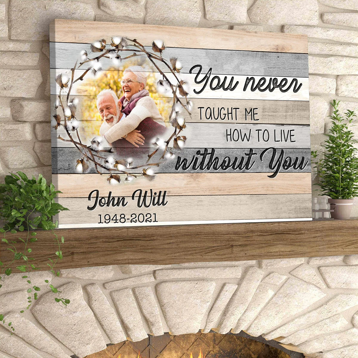 "Because Someone We Love Is In Heaven" Personalized Memorial Canvas / Poster - Custom Family Sympathy Keepsake Gift