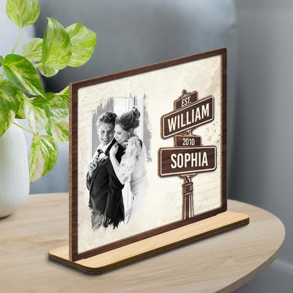Wood Sign material and size view - Personalized Street Sign Wood Plaque