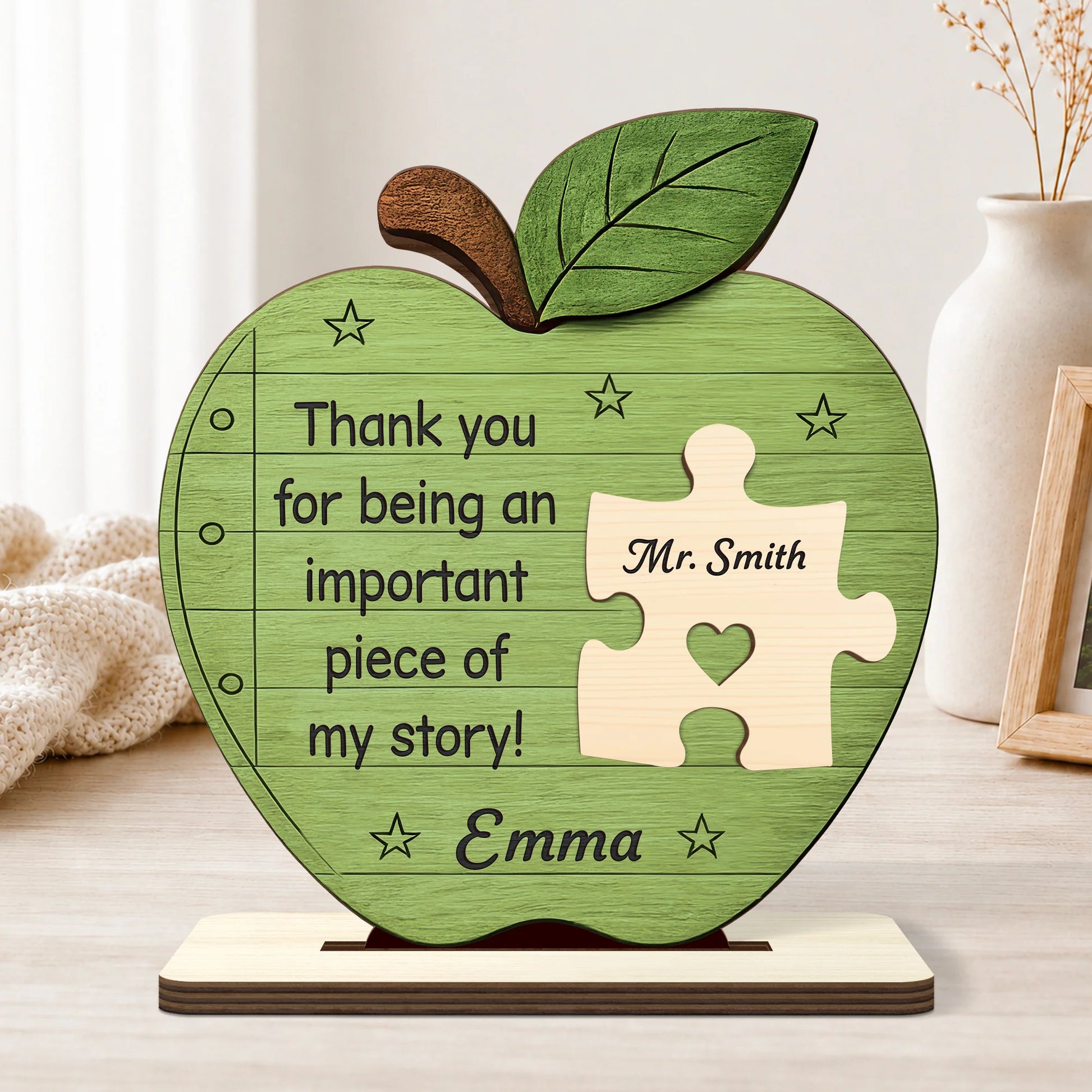 Custom Teacher Appreciation Plaque personalization view for Teacher