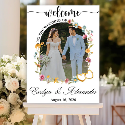 Custom Wedding Welcome Sign for Couples with personalized design details for meaningful gifting