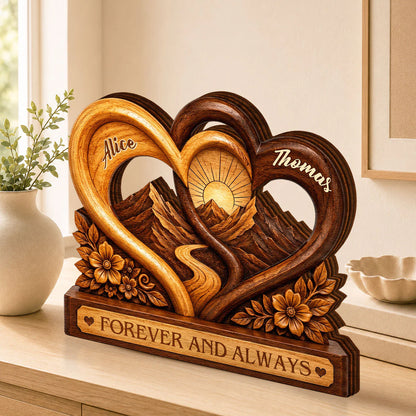 Personalized Couple Wooden Plaque personalization view for Couples