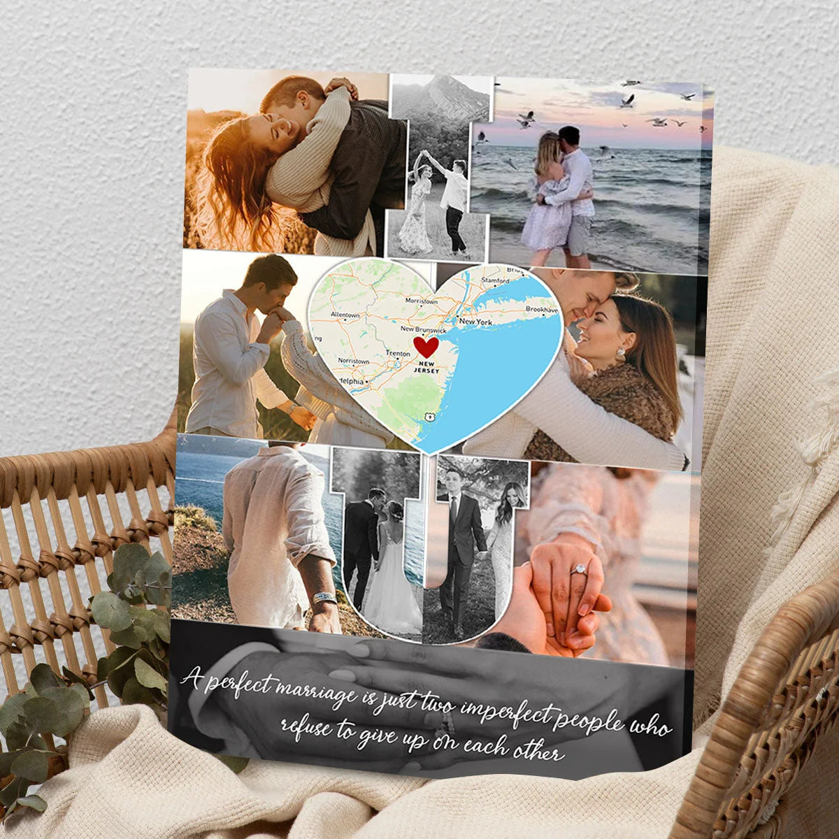Custom Couple Photo Canvas personalization view for Couples