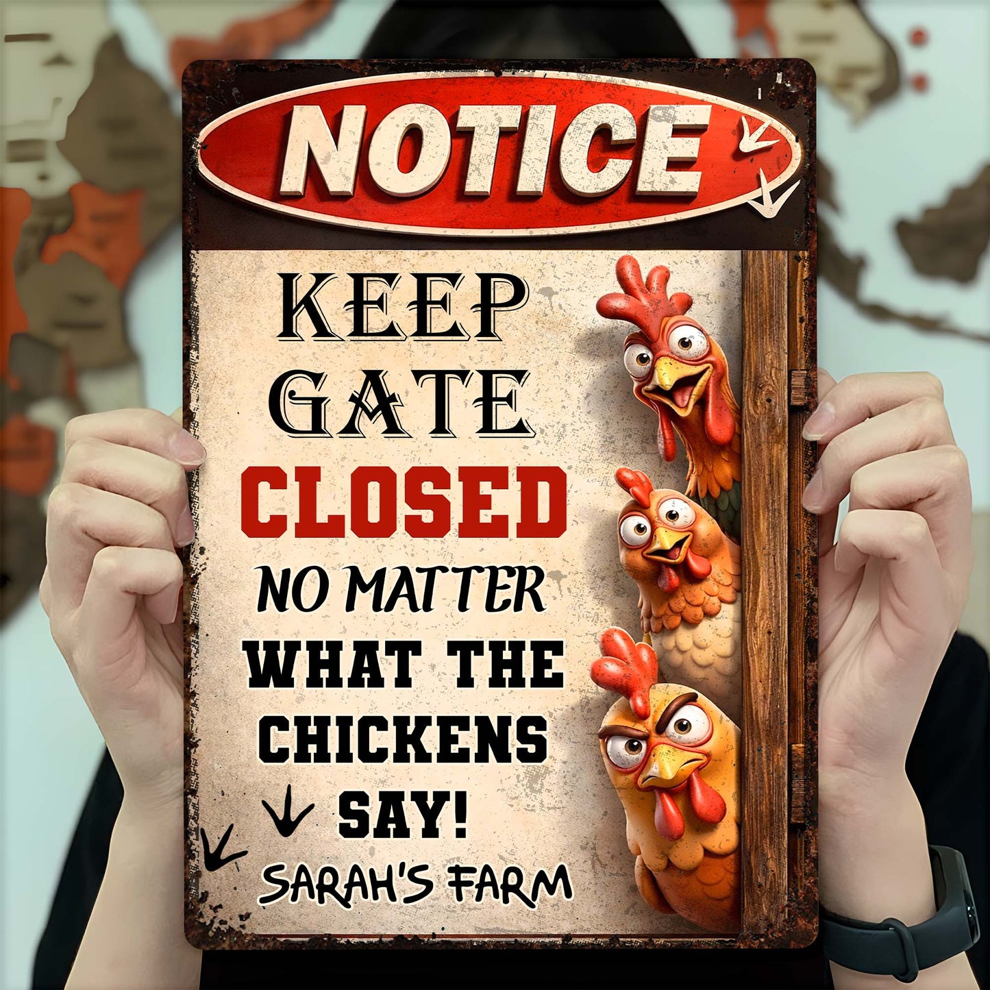 Custom Chicken Coop Sign for Family with personalized design details for meaningful gifting image 6