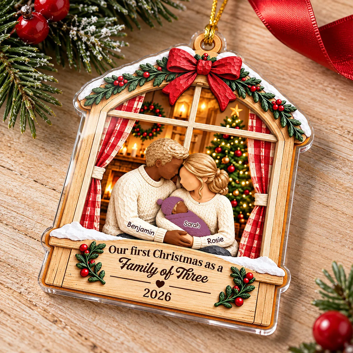 Custom Home for Our First Christmas - Personalized Acrylic Ornament - Christmas Gift for New Mom New Dad 8d6503d7-23b8-4311-b910-b808083f953d-4.jpg