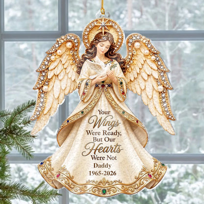 Those We Love Don't Go Away Personalized Memorial Angel Ornament - Custom Acrylic Keepsake Gift for Christmas