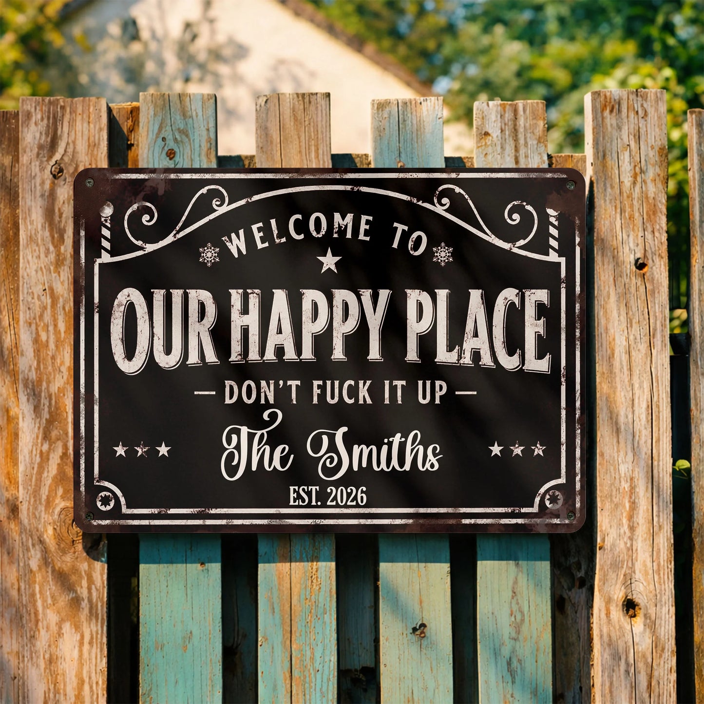 Personalized Metal Sign personalization view for Family