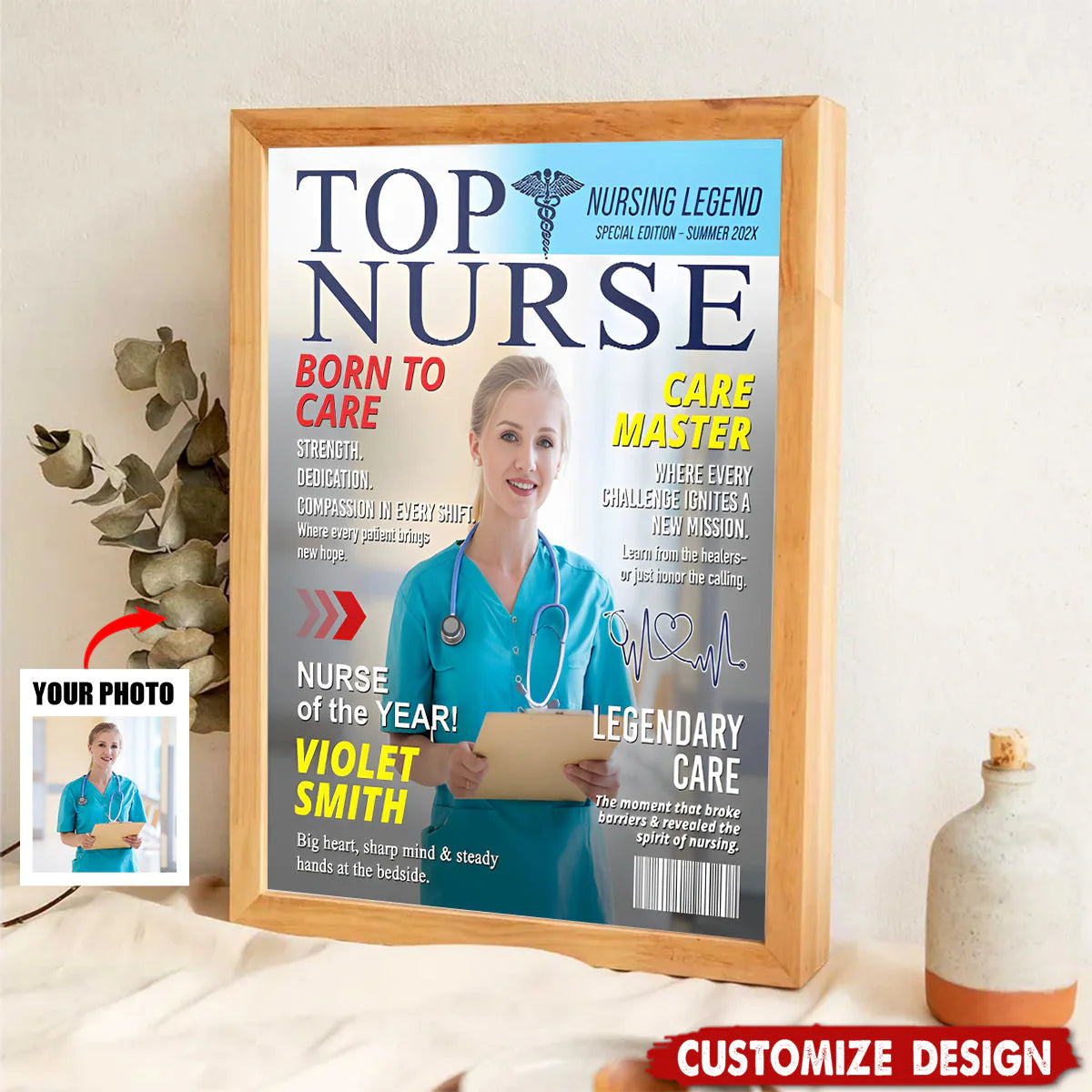 Personalized Nurse Gift personalization view for Daughter/Granddaughter