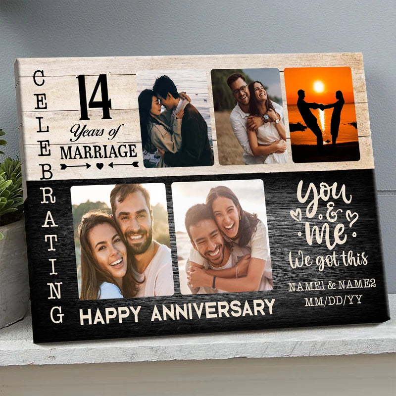 You & Me We Got This Custom Photo Canvas / Poster - Personalized Wedding Anniversary Gift for Couple