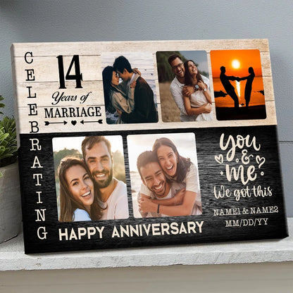 You & Me We Got This Custom Photo Canvas / Poster - Personalized Wedding Anniversary Gift for Couple