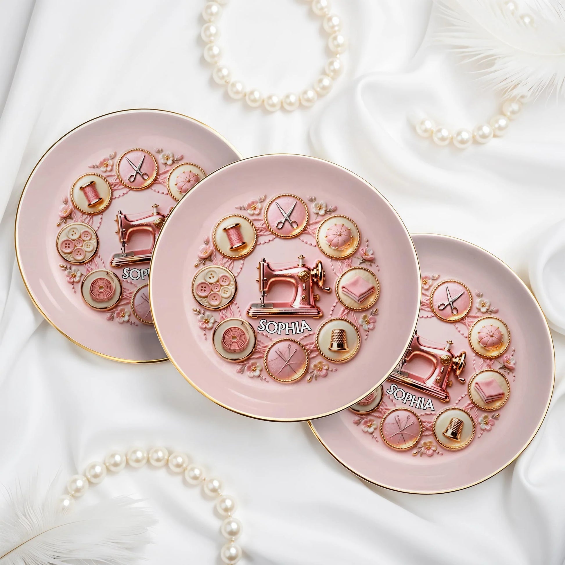 Jewelry Dish material and size view - Custom Seamstress Jewelry Dish