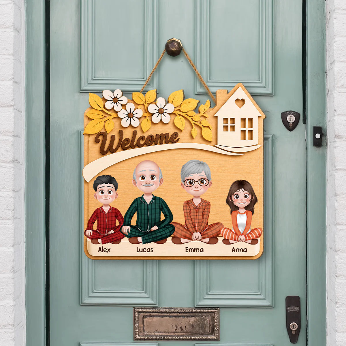 Personalized Family Wood Sign personalization view for Family