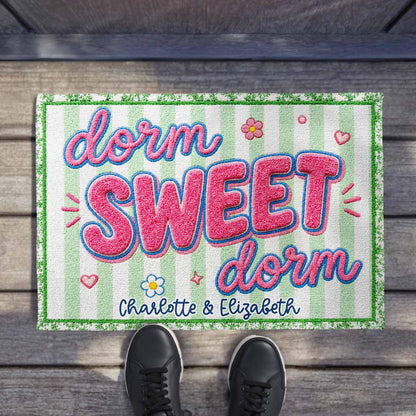 Personalized Dorm Sweet Dorm Doormat personalization view for Best Friends