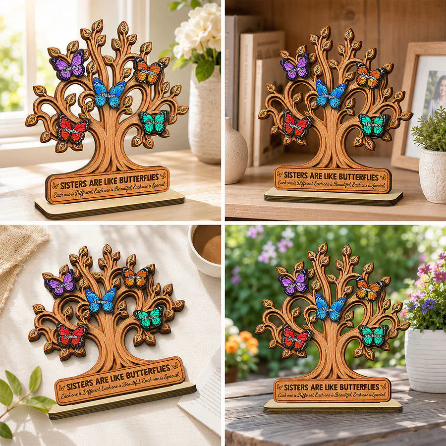 Plaque material and size view - Personalized Sister Gift