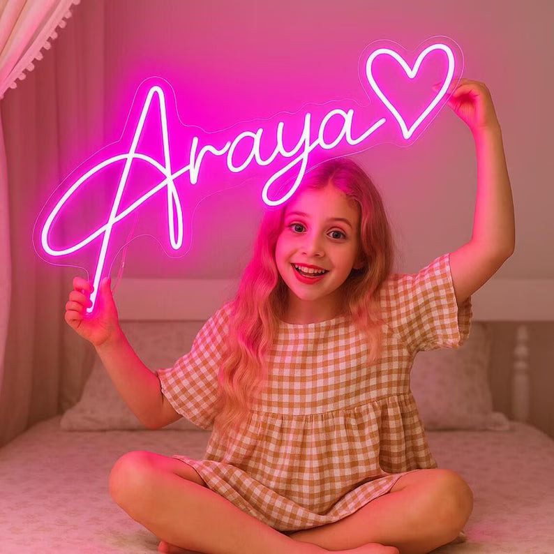 Personalised LED Neon Sign - Custom Name & Logo Light for Wall Decor, Wedding & Bedroom