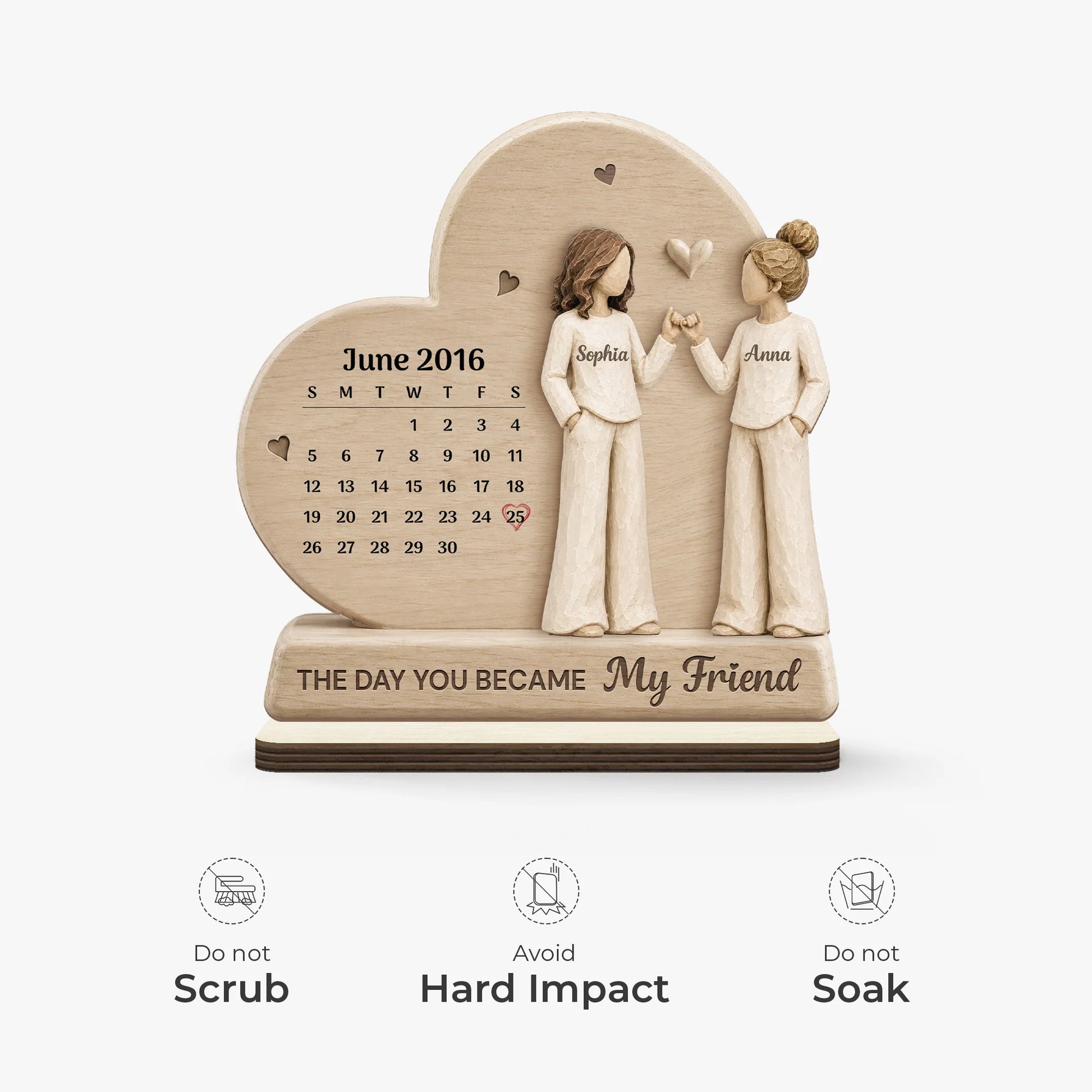 Plaque gift-ready design for Best Friends