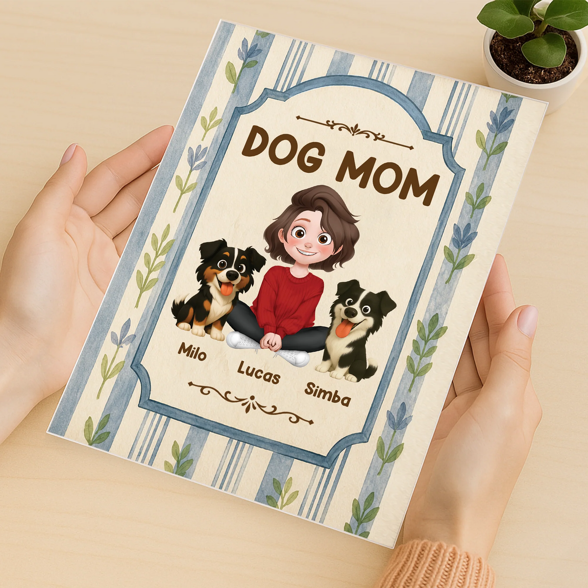 Custom Dog Mom Acrylic Plaque - Personalized Gift for Pet Lovers