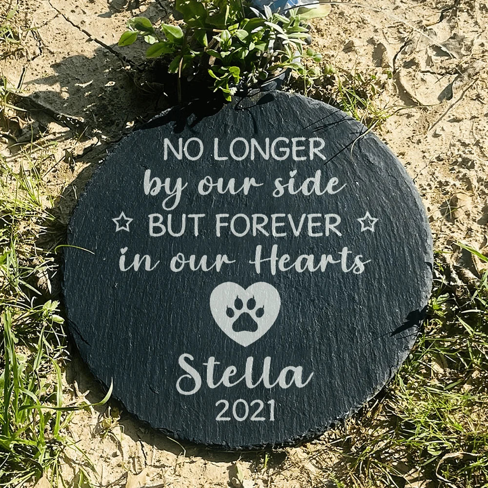 PRINTS10 No Longer By Our Side But Forever In Our Heart Pet Stone Personalized Gift K228 890027