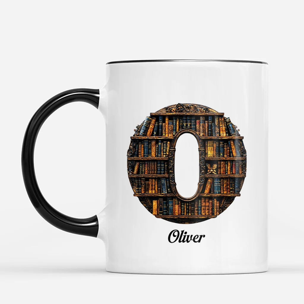 Just A Girl Who Loves Books Personalized Mug - Custom Bookish Monogram Coffee Cup for Readers