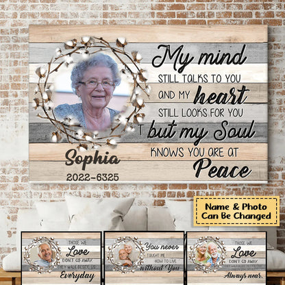 "Because Someone We Love Is In Heaven" Personalized Memorial Canvas / Poster - Custom Family Sympathy Keepsake Gift