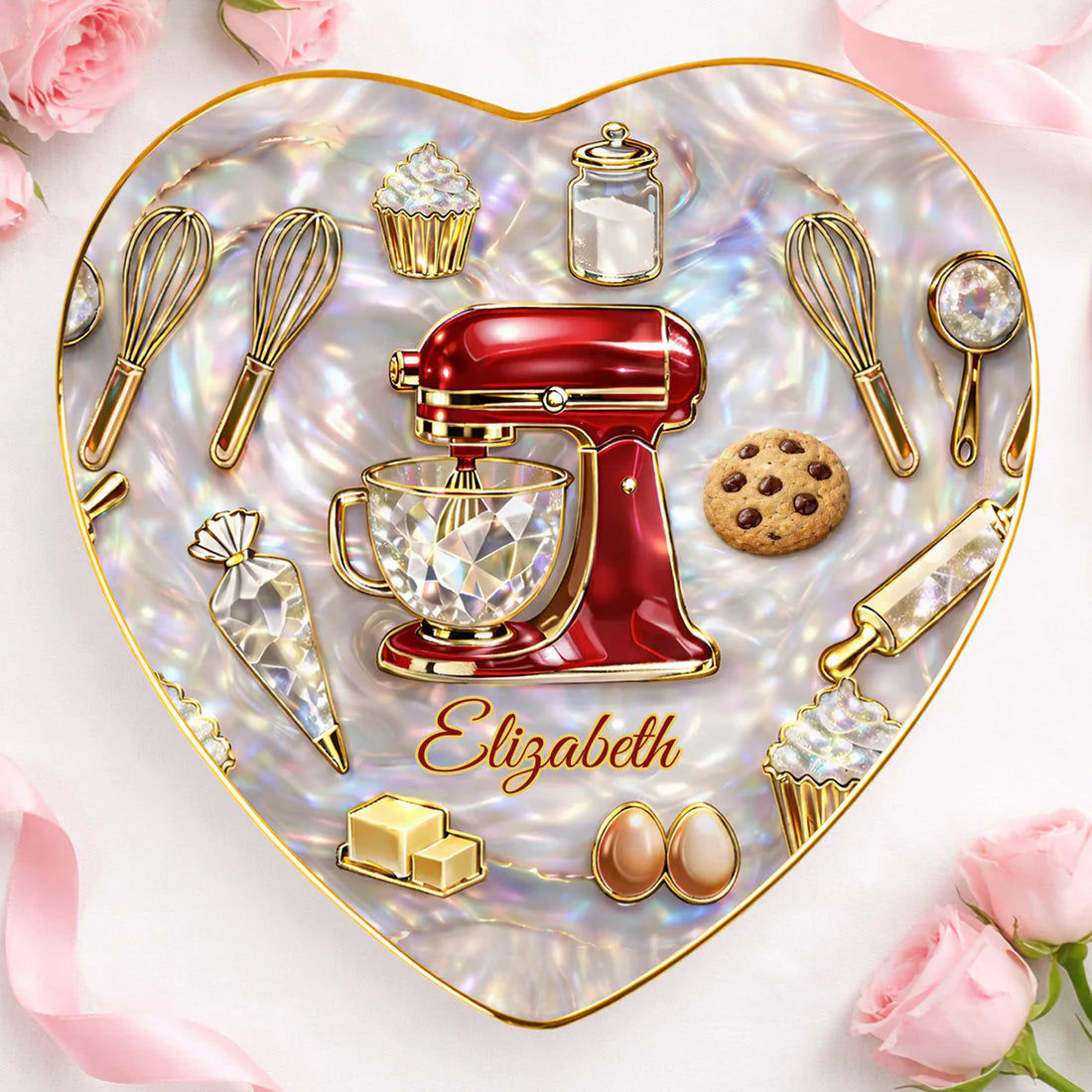 Jewelry Dish material and size view - Personalized Baking Gift