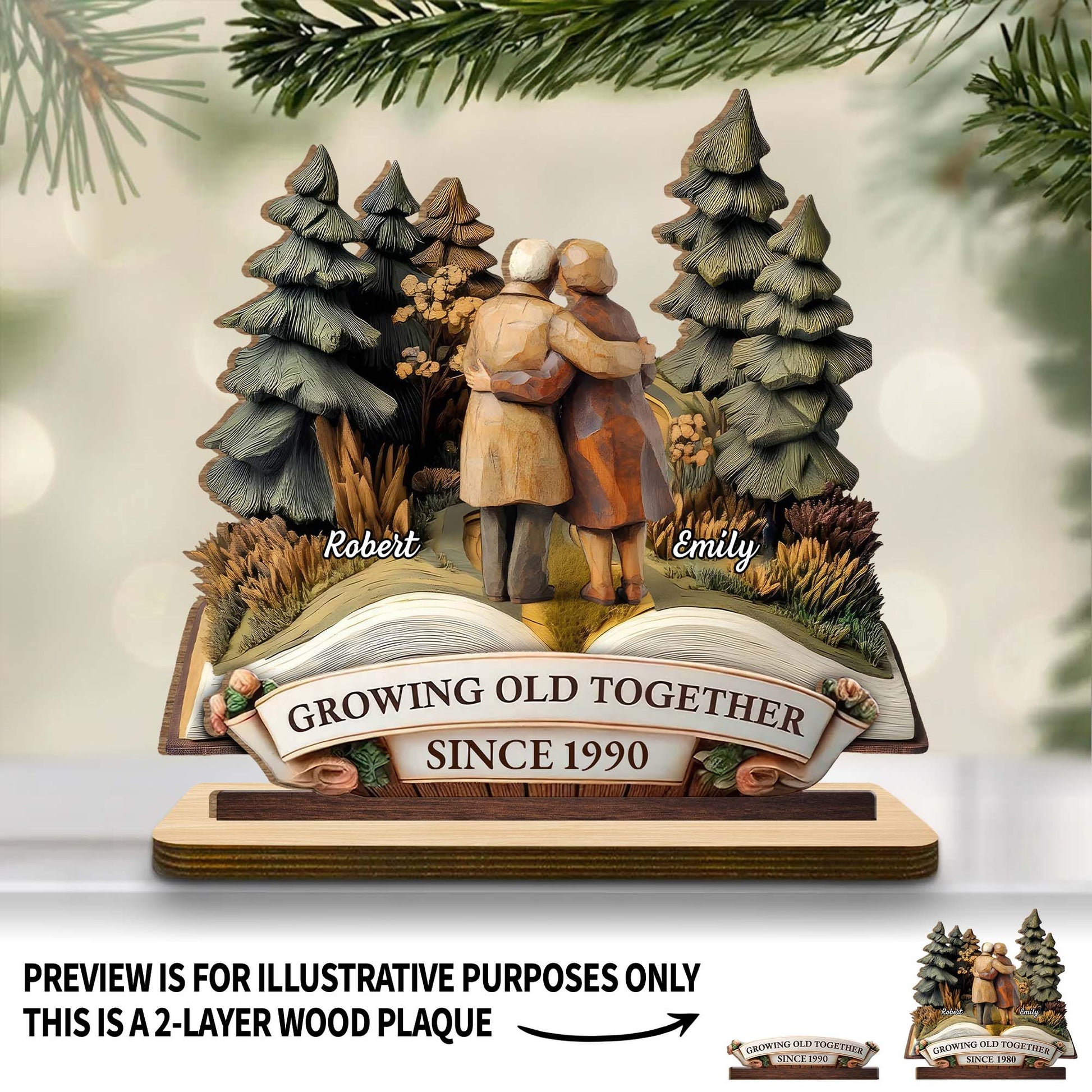Wood Sign gift-ready design for Couples