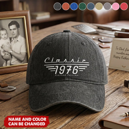 T-Shirt / Hoodie material and size view - Personalized Dad Cap