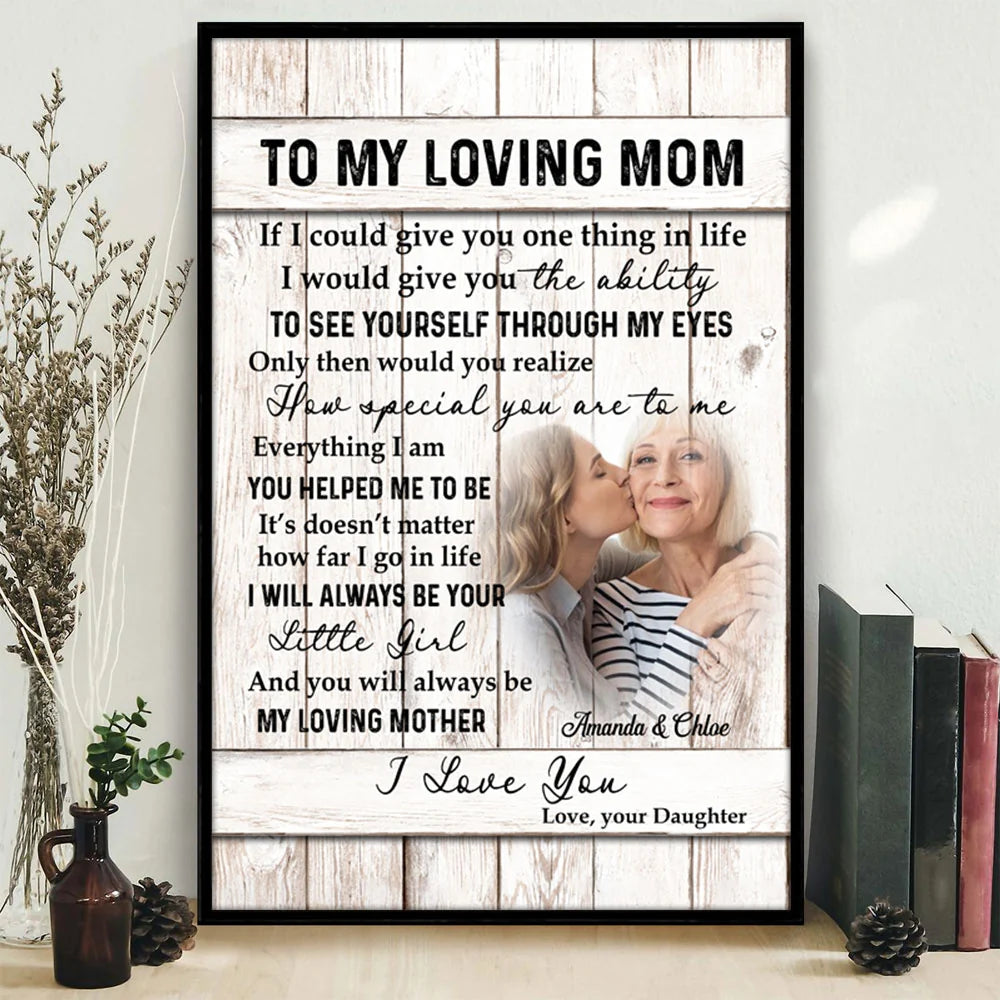 "How Special You Are To Me" Personalized Photo Canvas / Poster - Custom Keepsake Gift for Mom