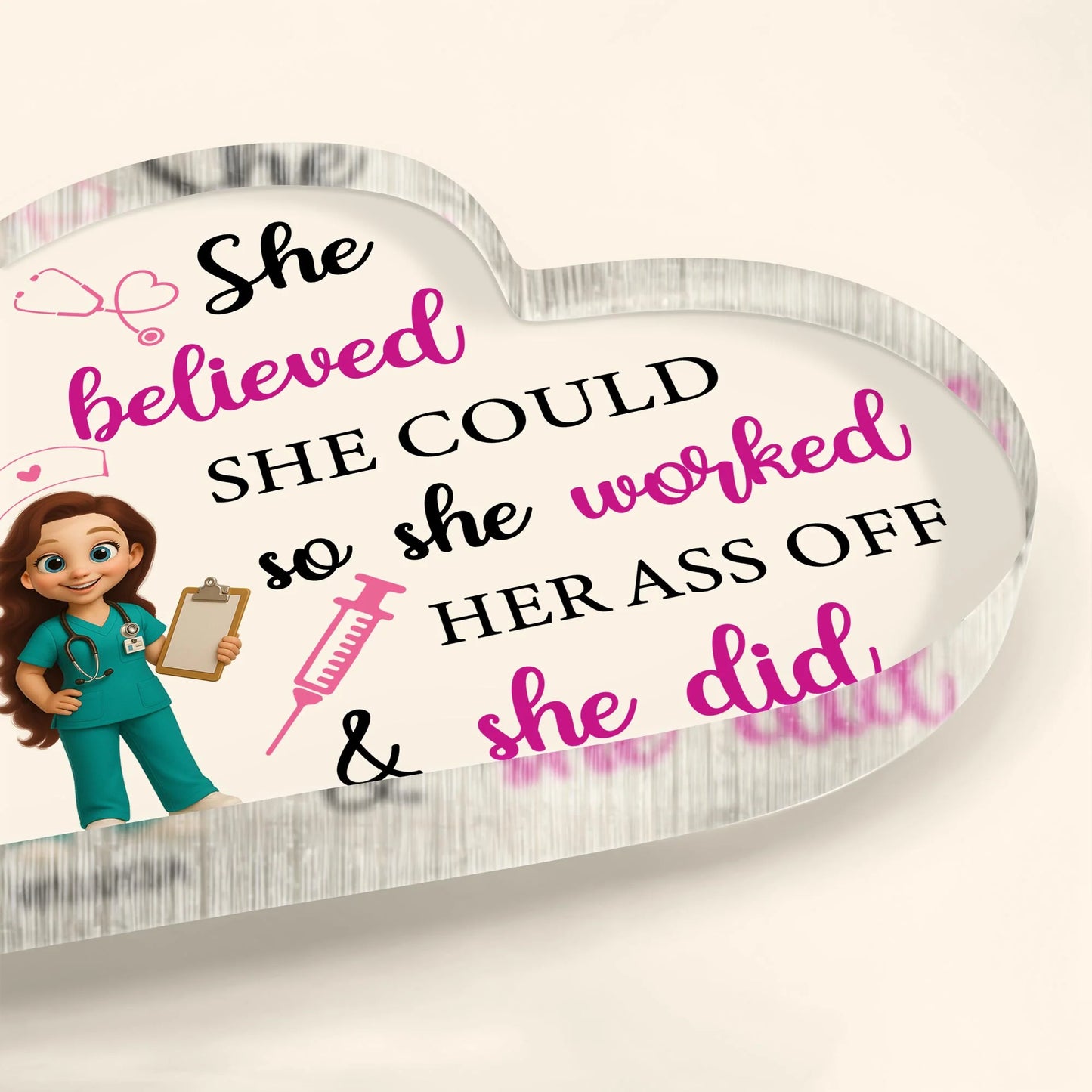 Plaque gift-ready design for Nurse