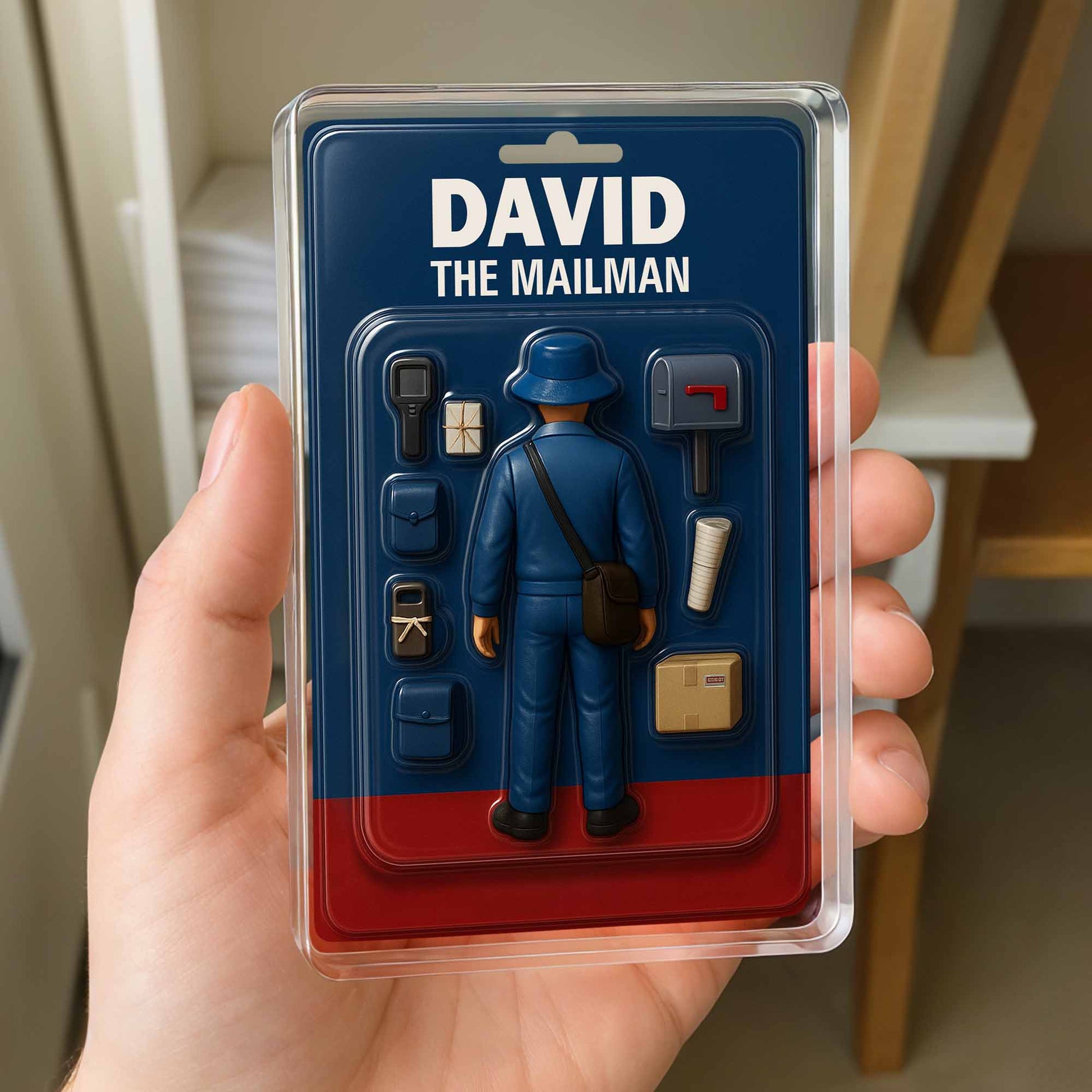 Custom Mailman Acrylic Plaque for Colleagues with personalized design details for meaningful gifting