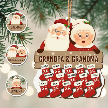 Holiday Season With Santa Claus and Christmas Stockings