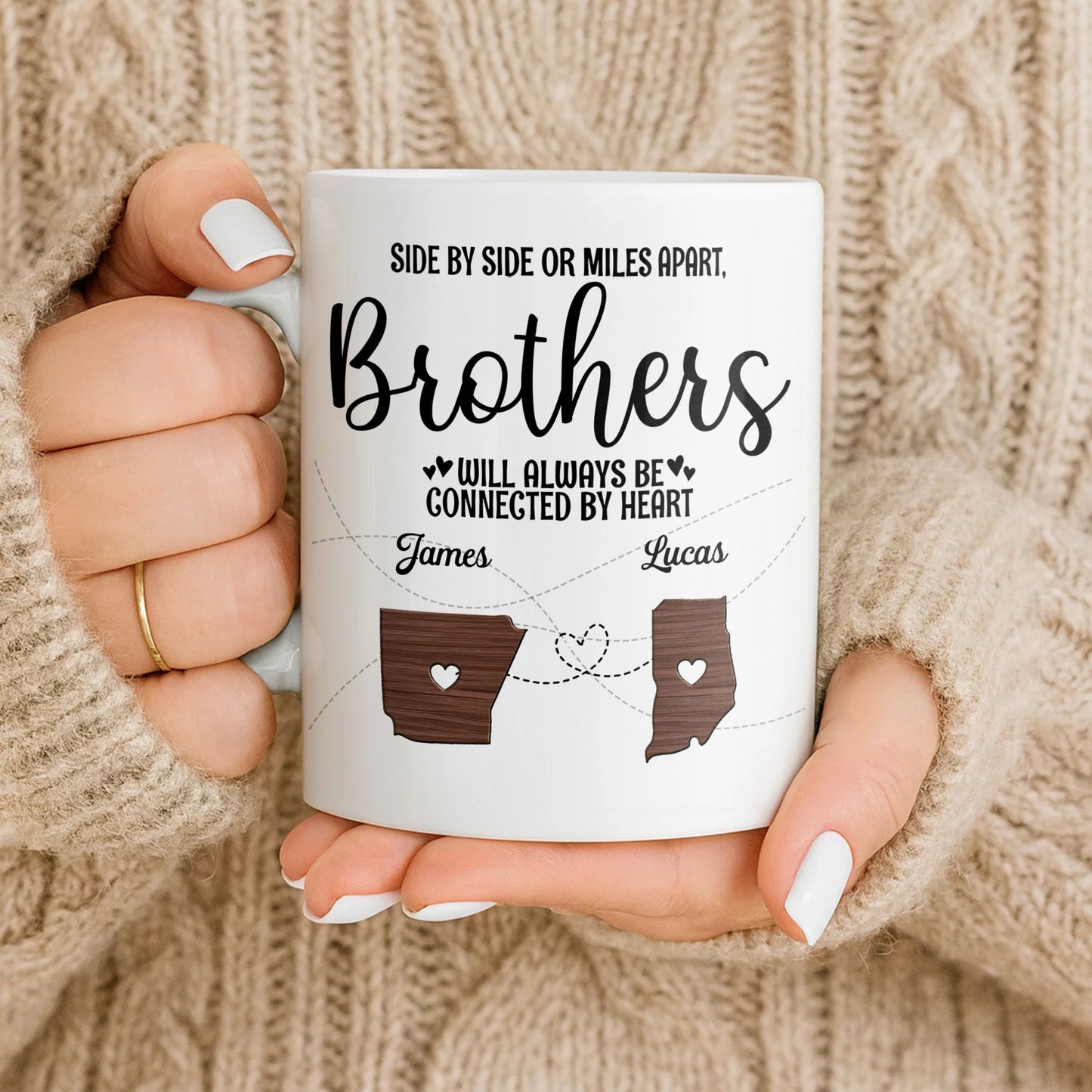Personalized Brother State Mug for Brother with personalized design details for meaningful gifting image 9
