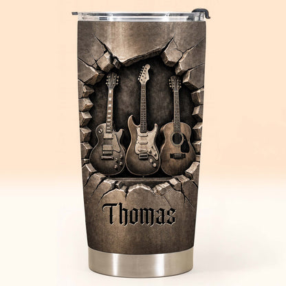 Personalized Guitarist Tumbler personalization view for Dad