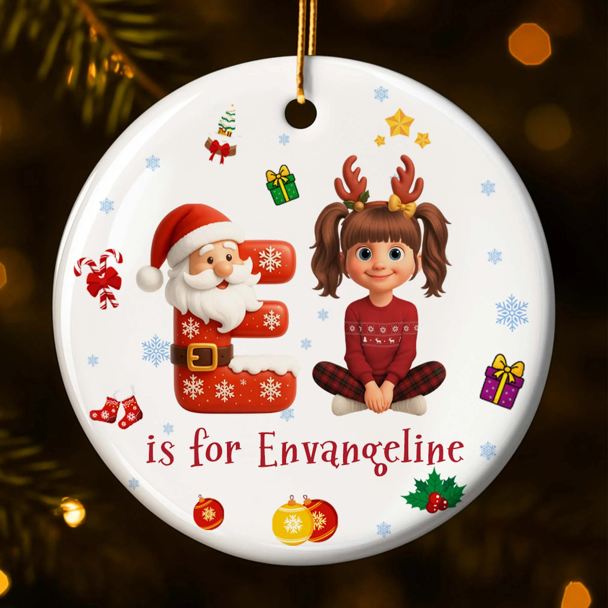 Celebrating Holiday Spirit With Santa and Snowflakes