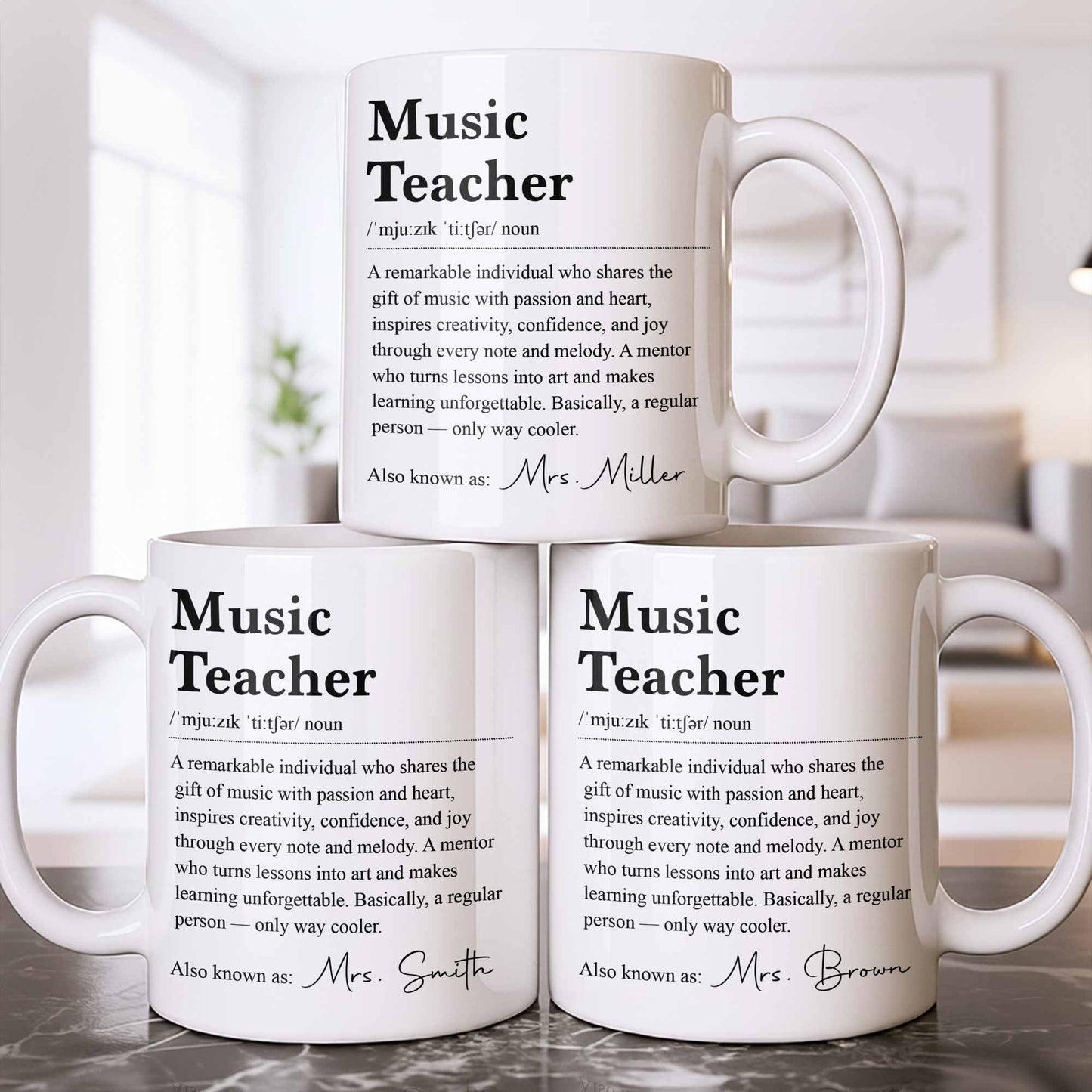 Personalized Music Teacher Gift for Teacher with personalized design details for meaningful gifting image 8